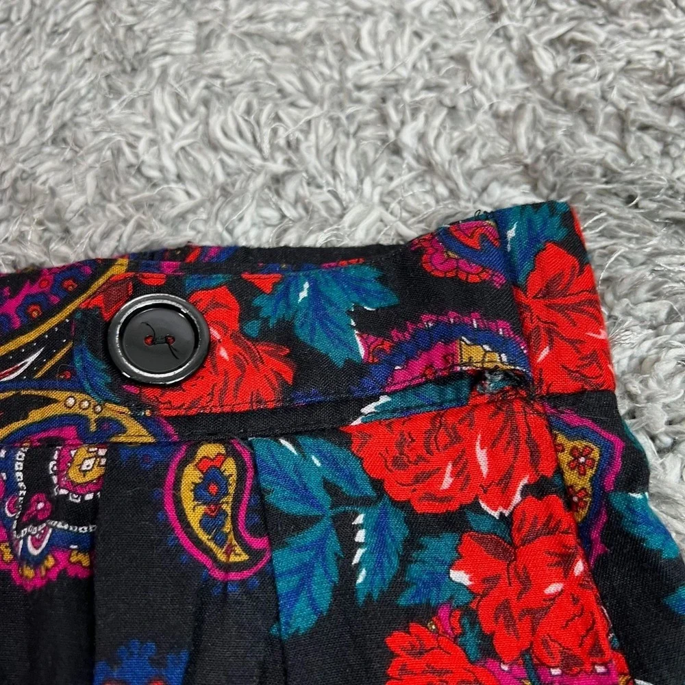 Vintage Norton McNaughton Pleated Paisley Midi Skirt 14 Boho Whimsigoth Artsy - Picture 3 of 8